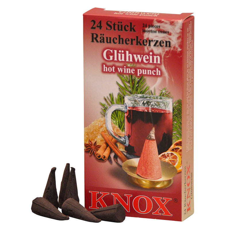 Knox German Scented Incense Cones (Pack Of 24) - Hot Wine - The Country Christmas Loft
