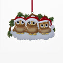 Owl Family of 3 Ornament For Personalization - The Country Christmas Loft