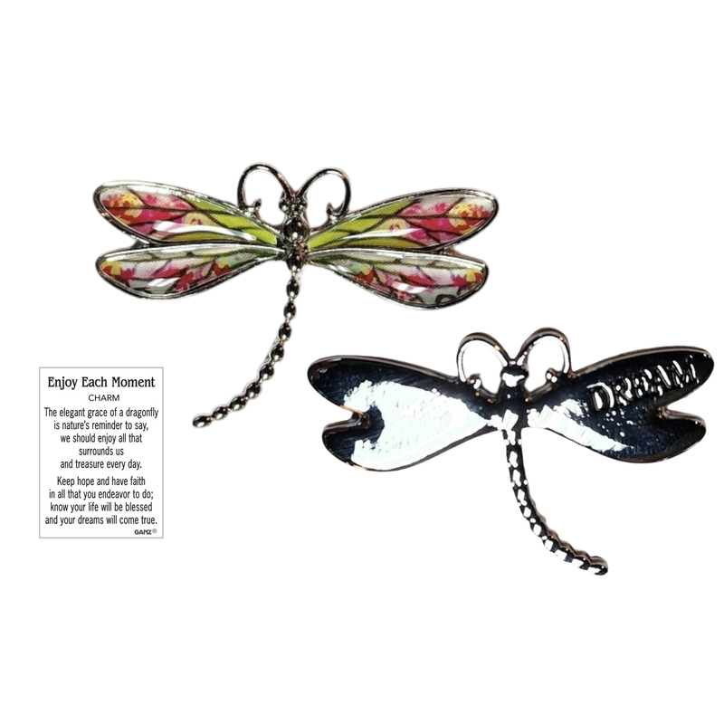 Dragonfly Inspriational Pocket Charm -