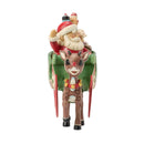 Rudolph pulls Santa in a Sleigh Figurine