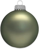 Christmas By Krebs 2 5/8 Glass Balls - Silver Caps - Sage Green Velvet - 8 Pack - Christmas >> Ornaments >> Glass