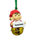 Elf Bell Ornament with Name - Courtney - Personalizable - by Swibco