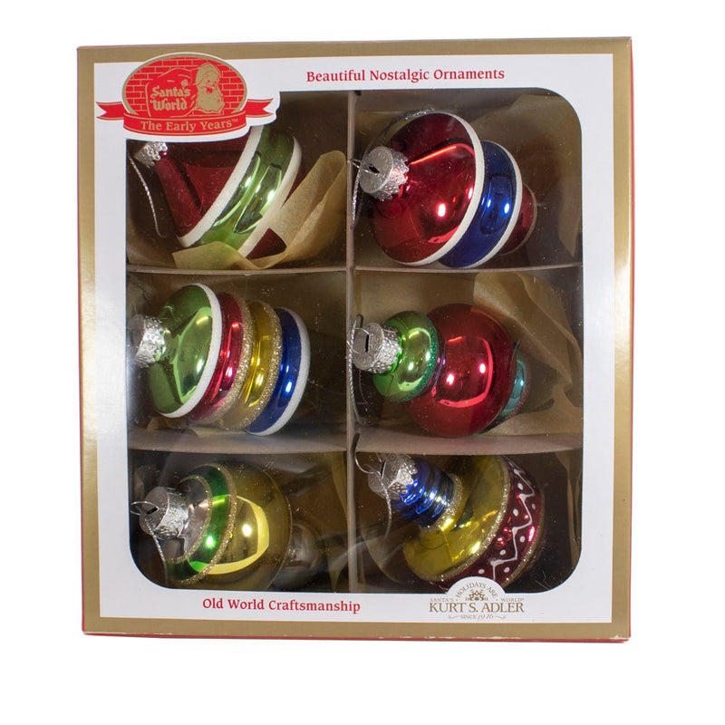 3.5" Glass Early Years Ornaments -  6 Piece Box