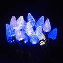 35 Dual Color C9 Faceted with Remote - Blue&White - Christmas >> Lighting - by Holiday Living