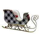 Black and White Holiday Sleigh - Large