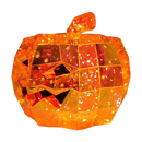 100-Light Orange Micro LED Holographic Jack-O-Lantern
