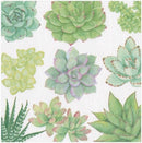 Succulents Paper Cocktail Napkins - Cocktail Napkin