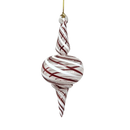 Peppermint Striped Spire Glass Ornament
