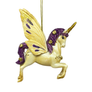 Gold  Winged / Purple Mane Unicorn Ornament