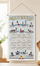 2027 Linen Calendar Towel - Lighthouses - Calendars - by Kay Dee Design - view 2