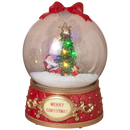 Lighted Musical Globe with Moving Scene - Santa