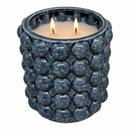 2 Wick Driftwood Scented Candle in Blue Ceramic Jar - Home & Living >> Candles >> Jar - by Lone Elm