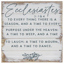 Perfect Pallet Petite Sign  - Ecclesiastes 3:1 And 4