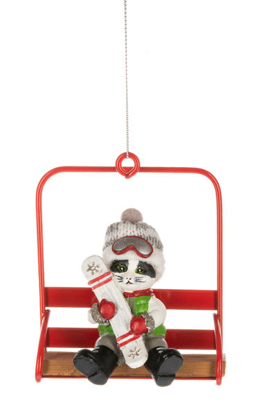 Chair Lift Character Ornament -  Cat