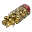 Ball Watch Shatterproof 40mm Ornaments - Set of 34 - Gold - Christmas >> Ornaments >> Shatterproof - by Lamphome