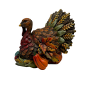 Resin Bountiful Harvest Turkey Figurine Looking Right - Holidays >> Thanksgiving and Harvest - by Gerson - view 3