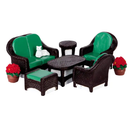 Wicker Lawn Set for Villages - 8 Piece Set