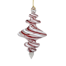 Peppermint Swirl Egyptian Glass Ornament
