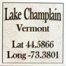 Local Towns Ceramic Coaster - Lake Champlain - Coasters - by Paint The Town