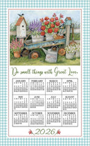 2026 Linen Calendar Towel - Blue Wagon