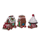 Gingerbread Train Set - 3 Piece LED Illuminated
