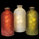 Lighted Snowflake Luminary Bottles -