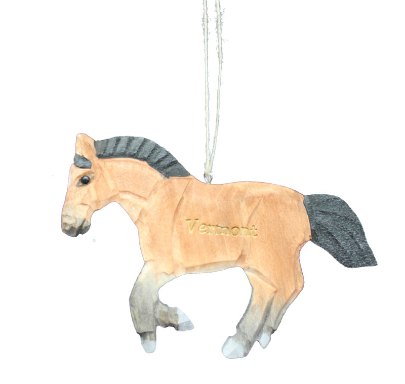 Vermont Horse Wooden Ornament - The Country Christmas Loft