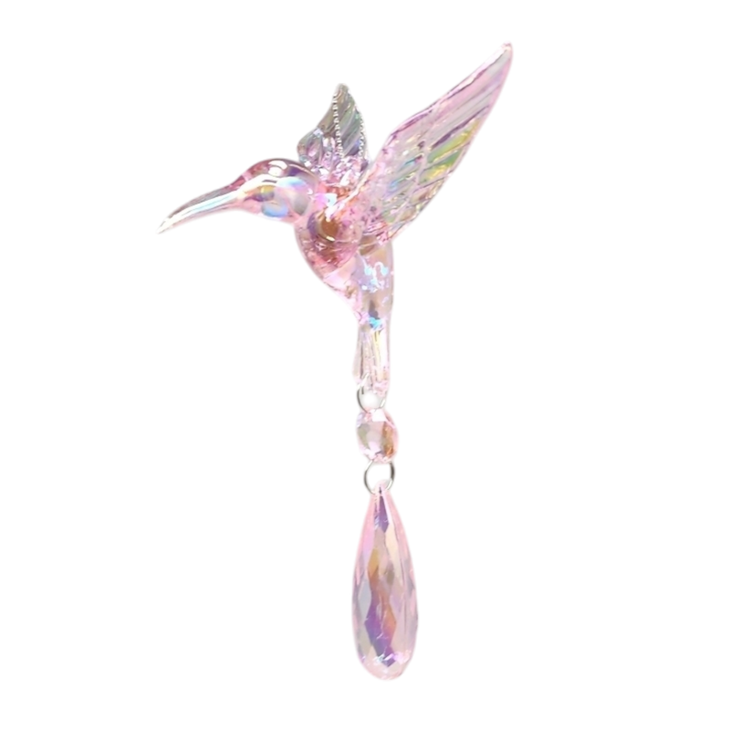 Acrylic Iridescent Hummingbird Ornament -