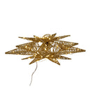 Warm White Micro LED Gold Starburst Treetop - 15 inch