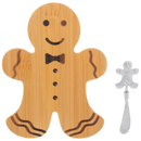 Gingerbread Merry Christmas Serving Board with Spreader