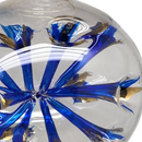Blown Glass Pierced Starburst Ornament - Blue