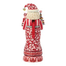Nutcracker Santa Figurine With Tree Red And Pink
