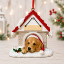 Ceramic Doghouse Ornament - Golden Retriever - Animals - by E&S Pets - view 2
