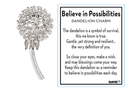 Believe in Possibilities - Dandelion Charm - Gift Shoppe >> Jewelry >> Charms and Worry Stones - by Ganz