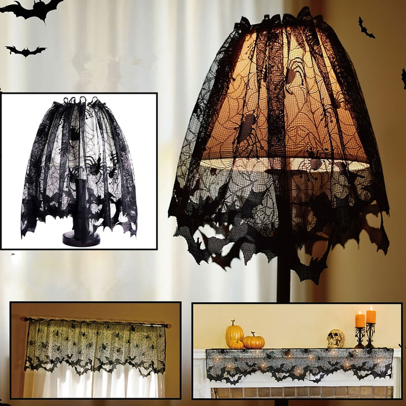 Halloween Lamp Shade Topper Scarf Cover