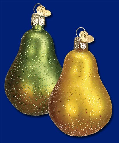 Old World Christmas Pear - Yellow - The Country Christmas Loft