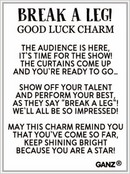 Break a Leg Good Luck Charm - A Token for Performers - Gift Shoppe >> Jewelry >> Charms and Worry Stones - by Ganz - view 3