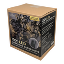 2000-Light Classic White LED Green Wire Cluster Garland