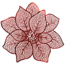 Poinsettia Placemat - 17 Inches - Red