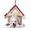 Ceramic Doghouse Ornament - German Shepherd White - Animals - by E&S Pets - view 2
