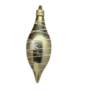 7" Shatterproof Finial Ornament Set – Gilded Gold with Tangles and Stars - Christmas >> Ornaments >> Shatterproof - by Christ