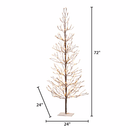6-ft Pre-lit Slim Flocked Brown Tree with LED Lights