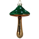 Gold Stem Glass Mushroom Ornament -