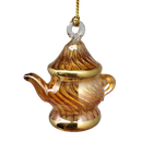 Egyptian Glass Teapot Ornaments - Spiral Gold