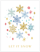 Petite Greetings Card Set (Let It Snow with Rainbow Snowflakes)