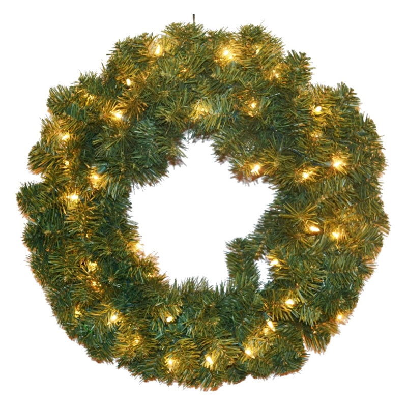 60 inch Prelit PVC Wreath - The Country Christmas Loft