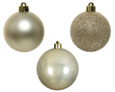 Elegant Assorted Shatterproof Ornaments - Set of 10 - Pearl