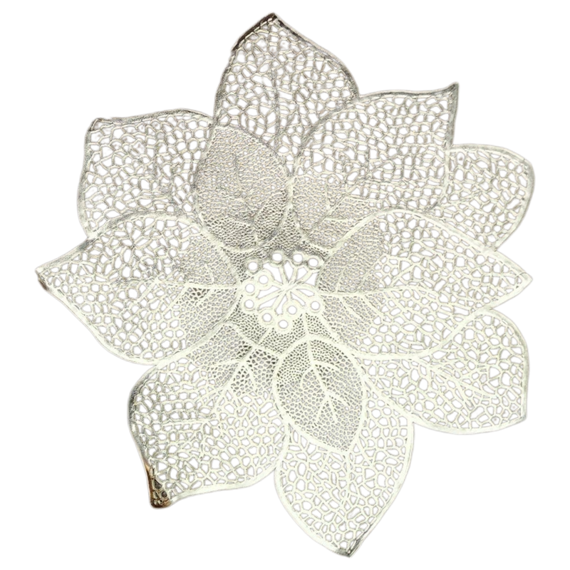 Poinsettia Placemat - 17 Inches - Gold