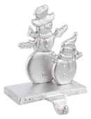 Snowman Stocking Holder  - Silver