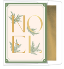 Foil Accented Embossed Cards (Noel with Evergreens)